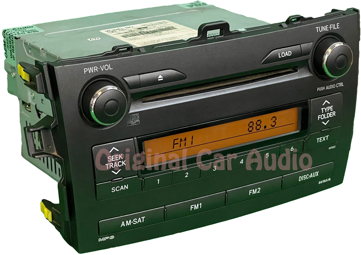 TOYOTA Corolla Radio Stereo 6 Disc Changer MP3 CD Player Factory OEM A518A3 86120-02B20 2009 2010