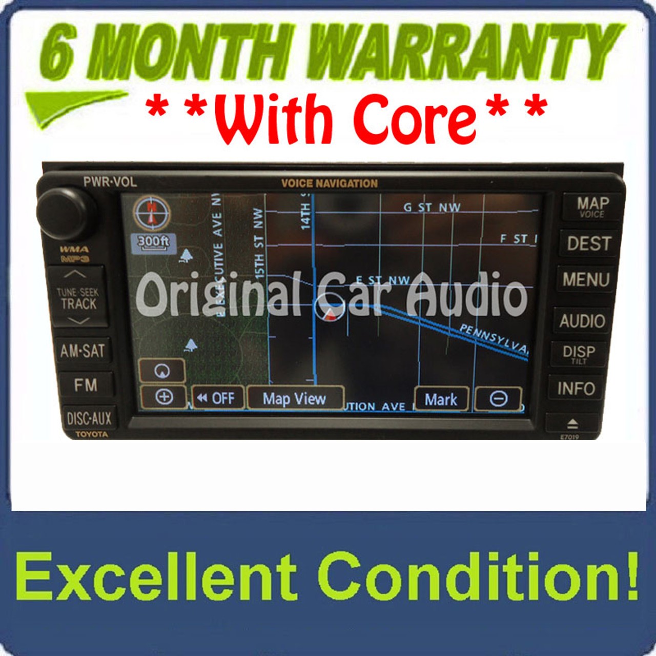 E7019 Toyota Rav4 Corolla Navigation System GPS Radio