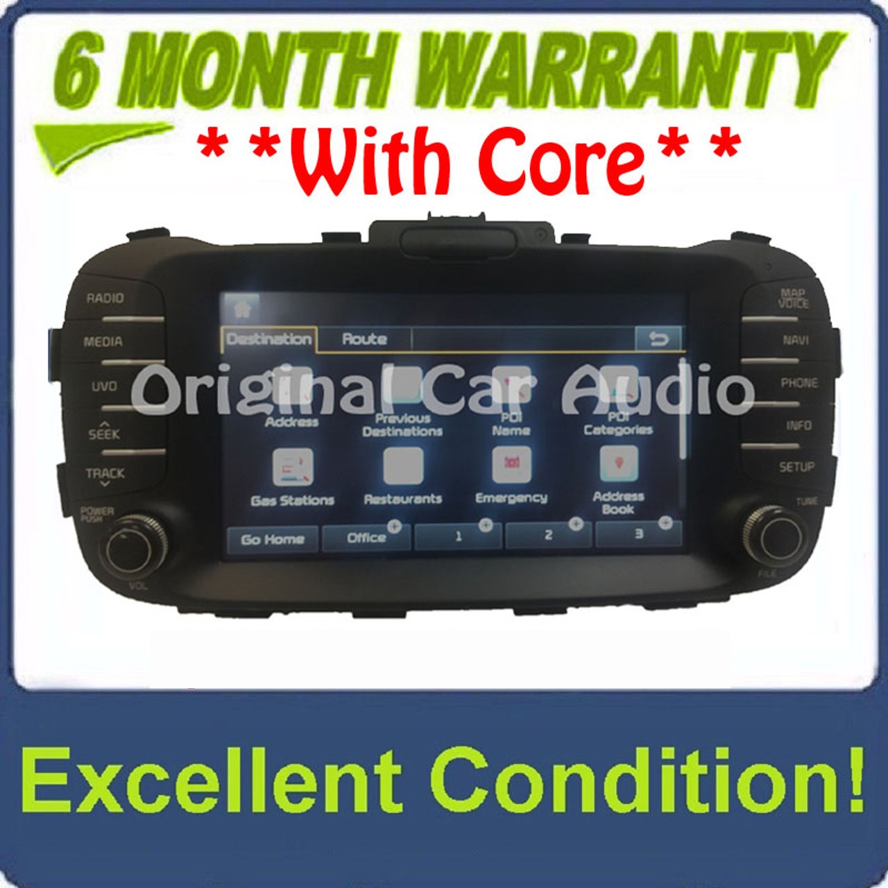 2014 - 2016 Kia Soul OEM UVO Touch Screen AM FM Bluetooth Media Radio Receiver
