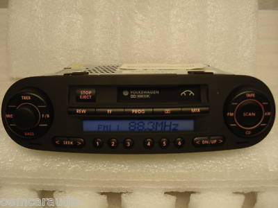 VW VOLKSWAGEN Beetle Bug AM FM Radio Stereo Tape Player 1C0035157 1998 1999 2000 2001 2002 2003 2004 2005 2006 2007 2008 2009 2010 OEM