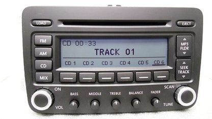 2005 - 2009 VW VOLKSWAGEN Golf GTI Jetta Passat Rabbit EOS OEM Radio 6 Disc Changer MP3 CD Player Receiver