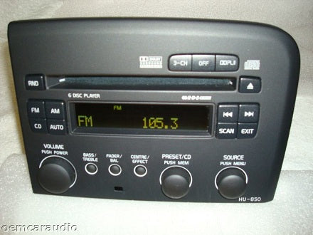 05 06 07 08 Volvo HU-850 S80 Radio 6 Disc CD Changer Player OEM RDS 2005 2006 30737705-1