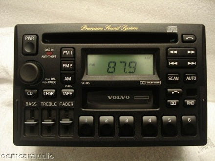 Volvo SC-816 Radio Tape CD Player 850 960 V70 S70 V40 S40 S90 V90 1993 1994 95 1996 1997 98 99 2000 3533924-1 BLACK