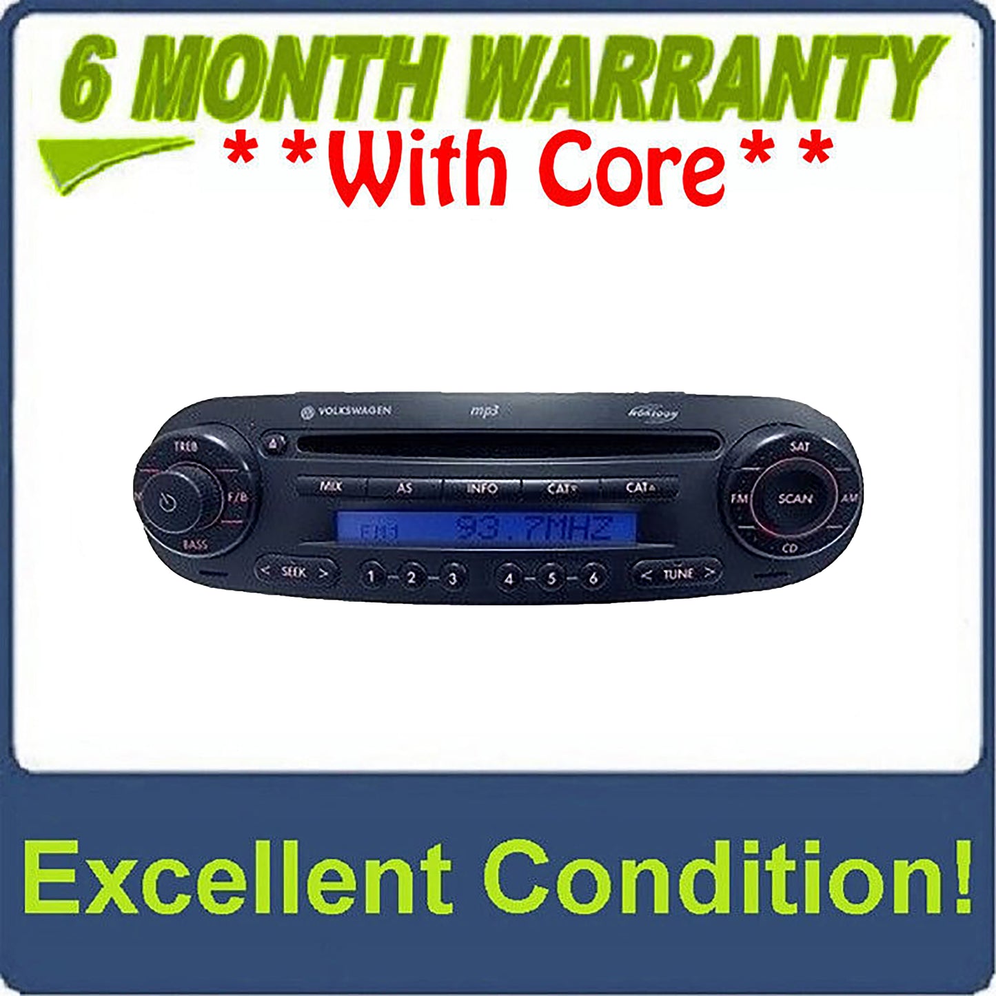 1998 - 2010 VOLKSWAGEN VW Beetle Satellite Radio Monsoon MP3 CD Player
