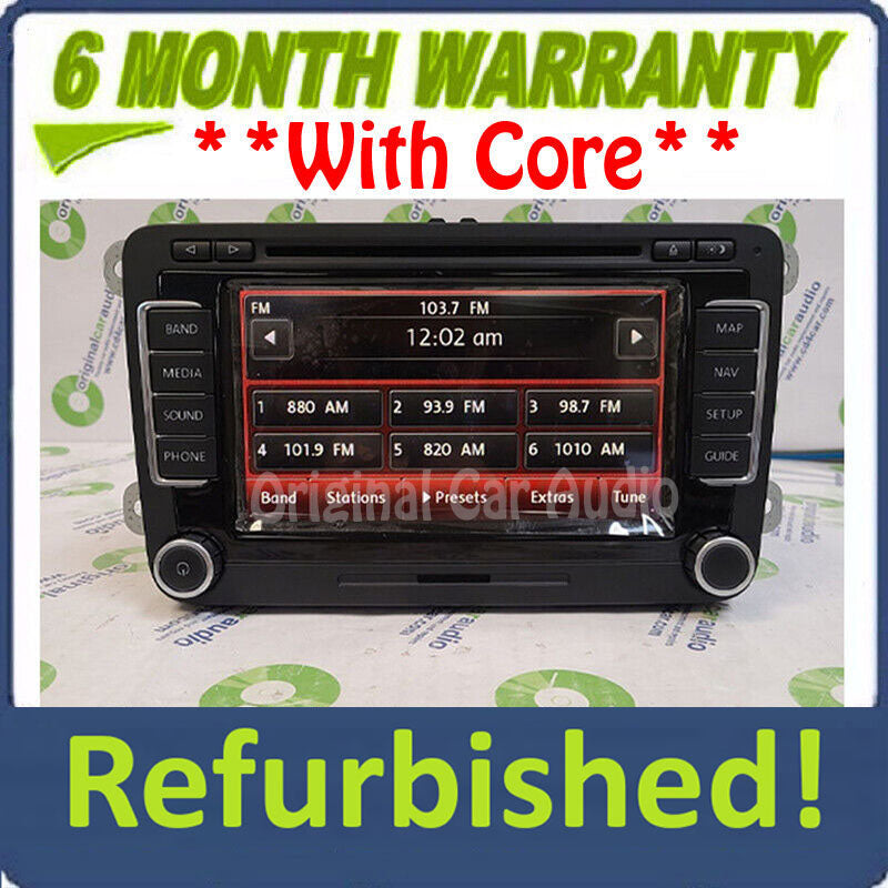 Refurbished  2010 2011 2012 2013 2014 Volkswagen OEM RNS-510 Navigation GPS Touch Screen Radio AM FM MP3 CD Player Bluetooth