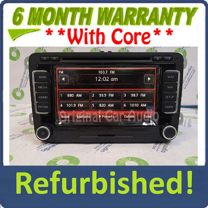 Refurbished  2010 2011 2012 2013 2014 Volkswagen OEM RNS-510 Navigation GPS Touch Screen Radio AM FM MP3 CD Player Bluetooth