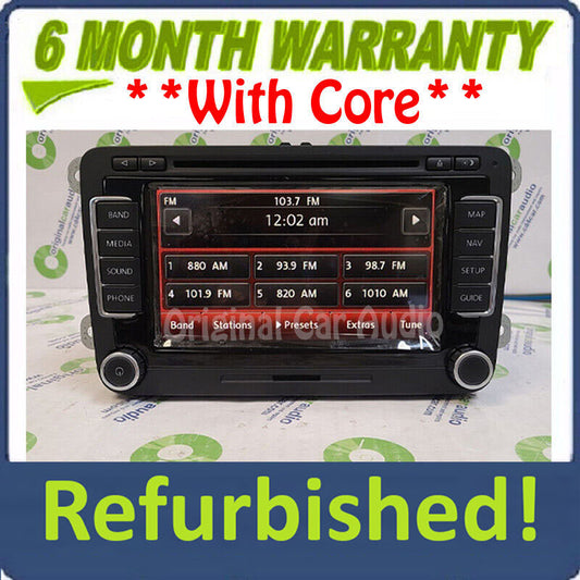 Refurbished  2010 2011 2012 2013 2014 Volkswagen OEM RNS-510 Navigation GPS Touch Screen Radio AM FM MP3 CD Player Bluetooth