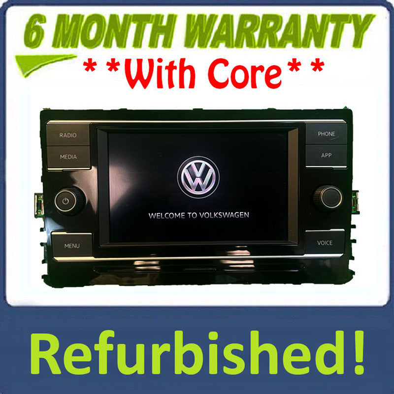 Refurbished 2020 Volkswagen Jetta OEM Media Touch Screen AM FM Radio Receiver