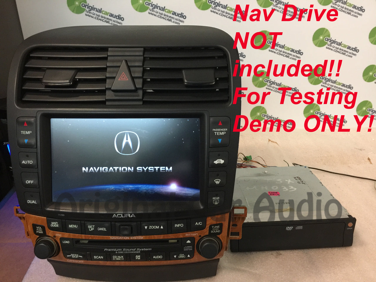 ACURA TSX Navigation GPS Radio Stereo 6 Disc Changer CD Player XM 7KB0 2005 2006 2007 2008 OEM