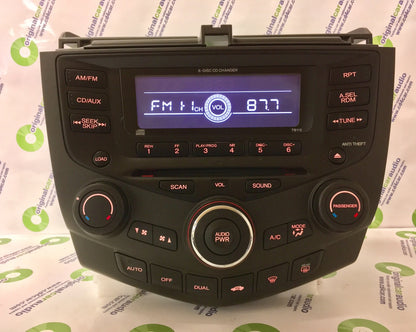 2003 Honda Accord Radio and 6 CD Changer EX Coupe 7BY0
