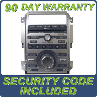 2005 2006 2007 2008 06 07 08 Acura RL XM Satellite Radio Stereo MP3 DVD 6 Disc CD Changer 4XL8 39100-SJA-A30