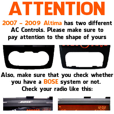 07 - 08 Nissan Altima Bose Radio and CD player