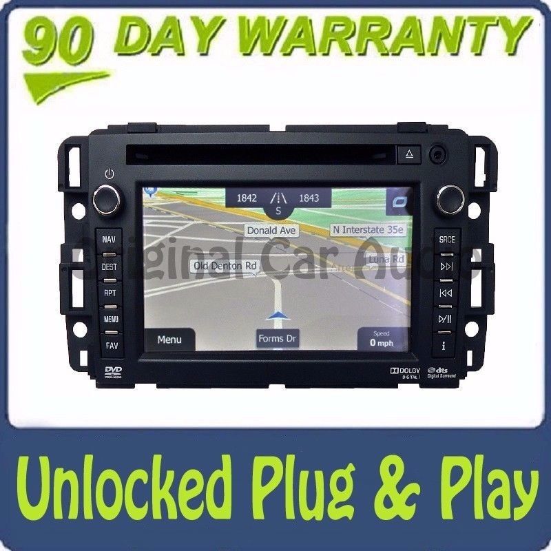 UNLOCKED NEW 2012 2013 Chevy GMC OEM Navigation GPS XM Radio Bluetooth USB DVD AUX Stereo AM FM SAT - ANALOG