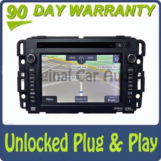 UNLOCKED NEW 2012 2013 Chevy GMC OEM Navigation GPS XM Radio Bluetooth USB DVD AUX Stereo AM FM SAT - ANALOG