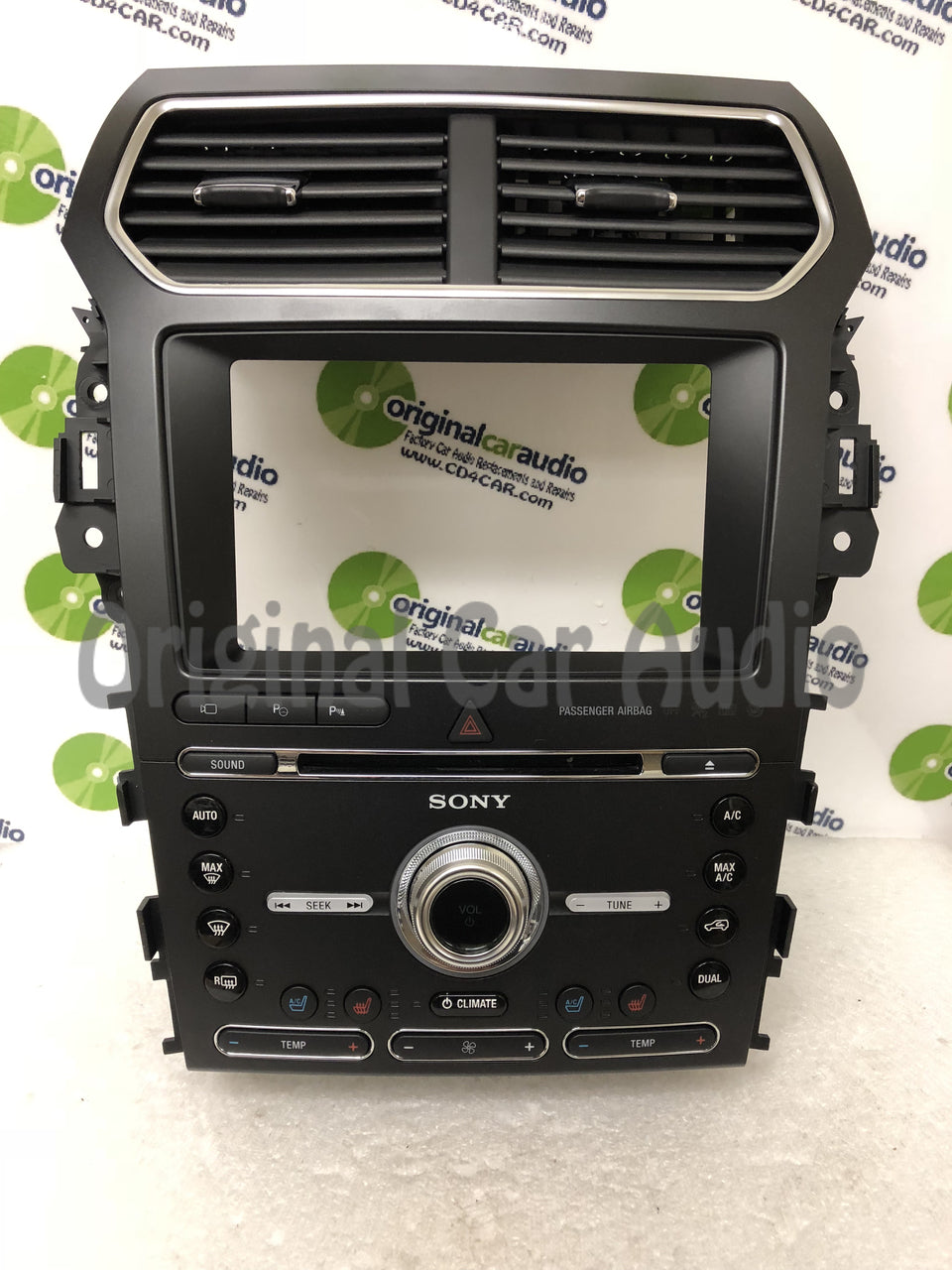 2016 - 2017 Ford Explorer OEM Sony Premium Sound Radio Climate Control Panel BEZEL ONLY
