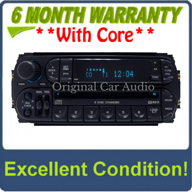 2002 - 2007 Chrysler Jeep Dodge OEM AM FM Radio 6 CD Changer RBQ