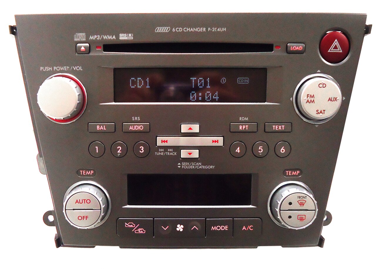 Blemished 2007 - 2008 Subaru Legacy OEM AM FM Radio MP3 6 CD Player Receiver P-204UH