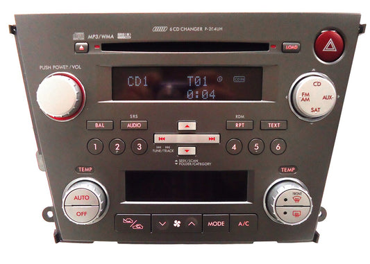 Blemished 2007 - 2008 Subaru Legacy OEM AM FM Radio MP3 6 CD Player Receiver P-204UH