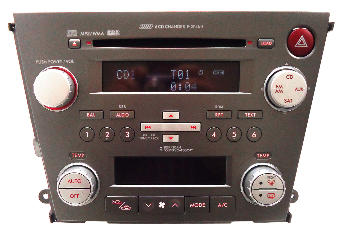2007 - 2008 Subaru Legacy OEM AM FM Radio MP3 6 CD Player Receiver P-204UH