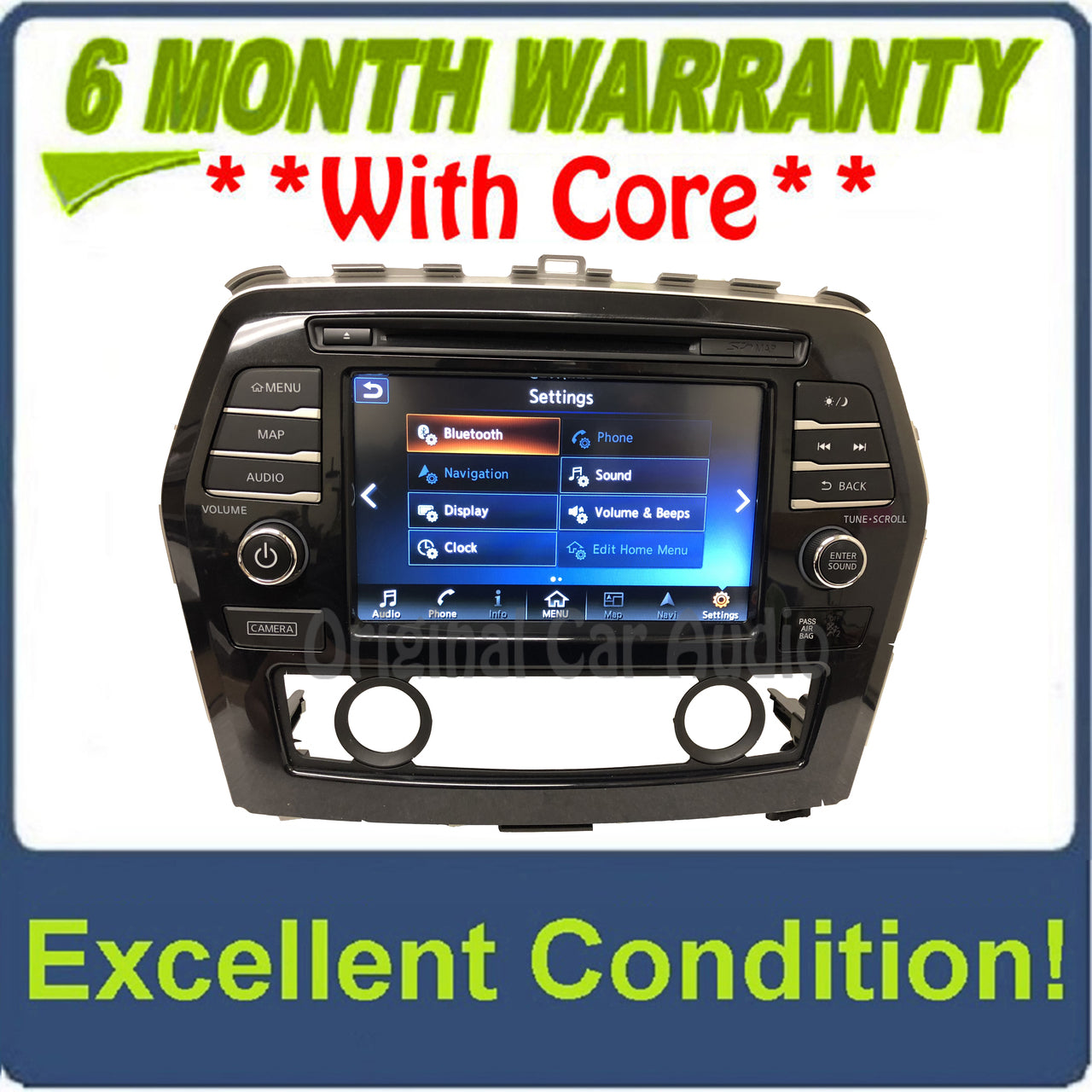 2016 - 2018 Nissan Maxima OEM NON-BOSE Touch Screen Navigation AM FM XM Receiver