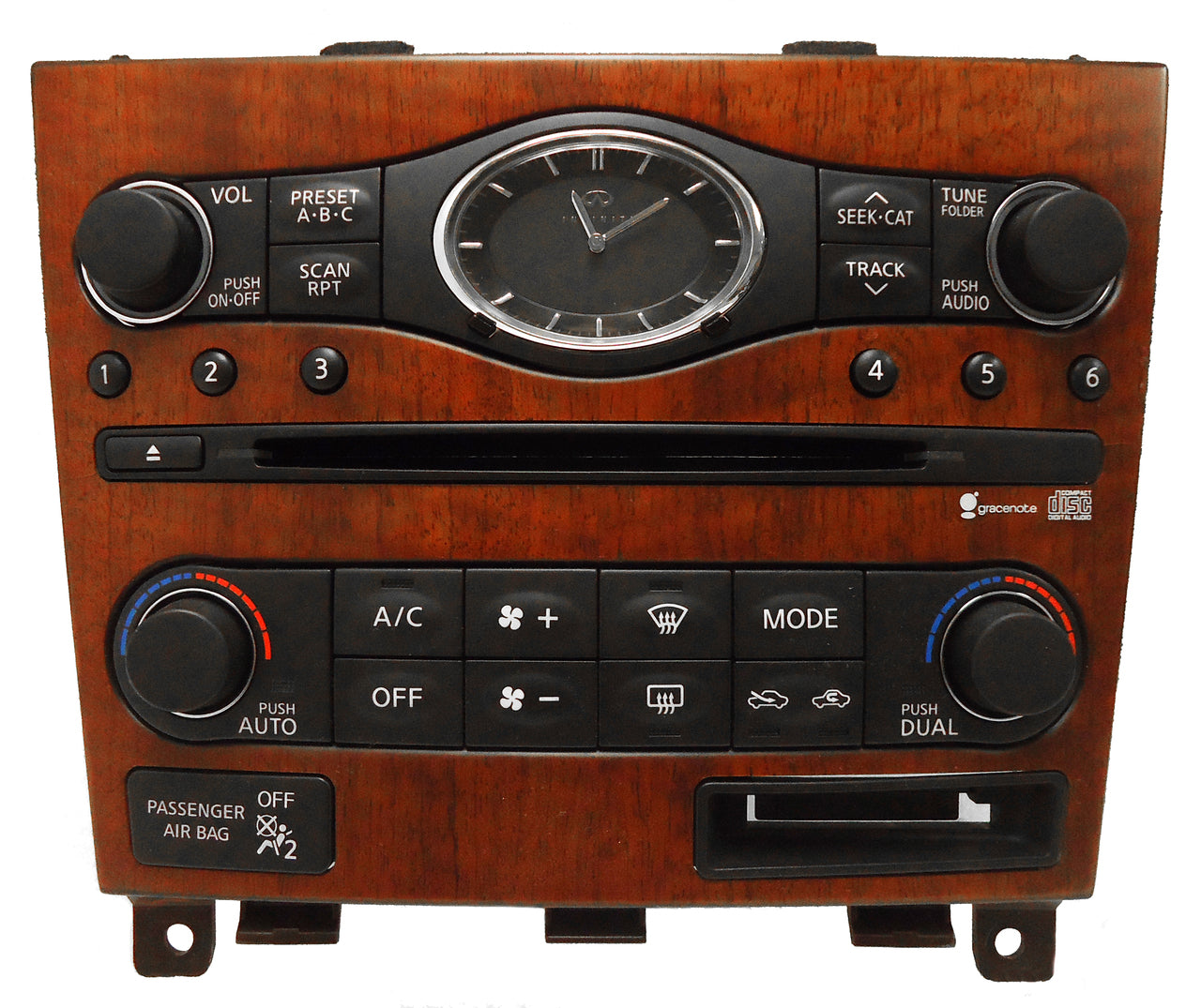 25391-JK610 INFINITI G35 G37 EX35 Woodgrain Faceplate Replacement