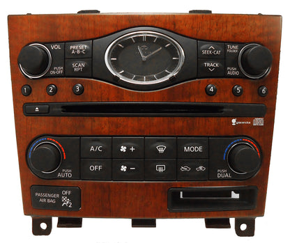 25391-JK610 INFINITI G35 G37 EX35 Woodgrain Faceplate Replacement