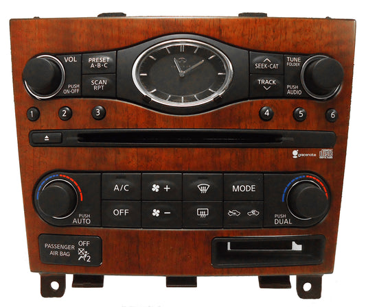 25391-JK610 INFINITI G35 G37 EX35 Woodgrain Faceplate Replacement