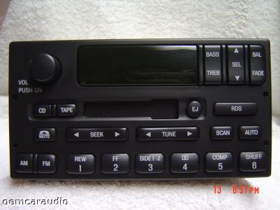 NEW FORD RDS CASSETTE PLAYER TAPE RADIO STEREO Receiver Expedition Ranger OEM 1998 1999 2000 2001 2002 2003 2004 2005 2006 2007 2008 2009