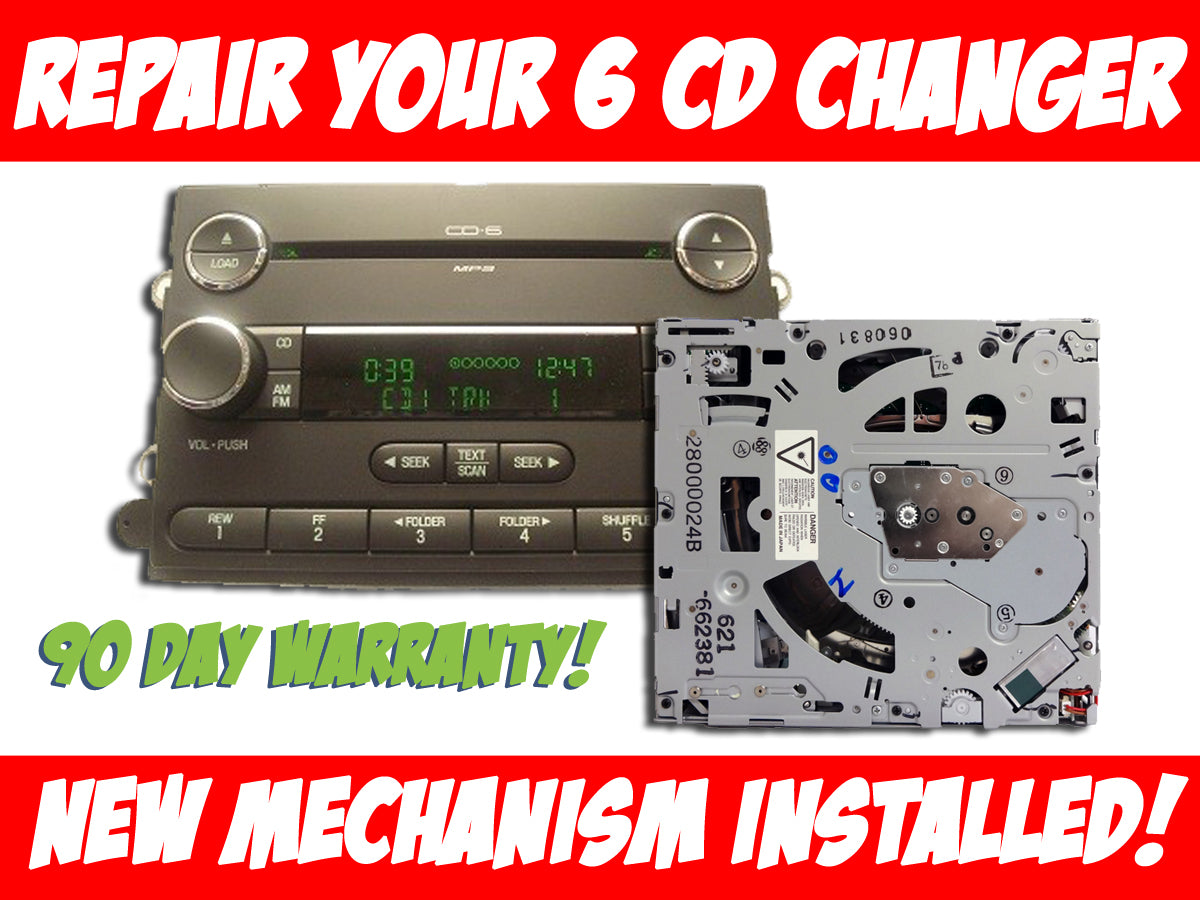 Repair Service 2004 2005 2006 2007 2008 2009 2010 FORD OEM Mustang Taurus Expedition Explorer Freestar 6 CD Changer Repair