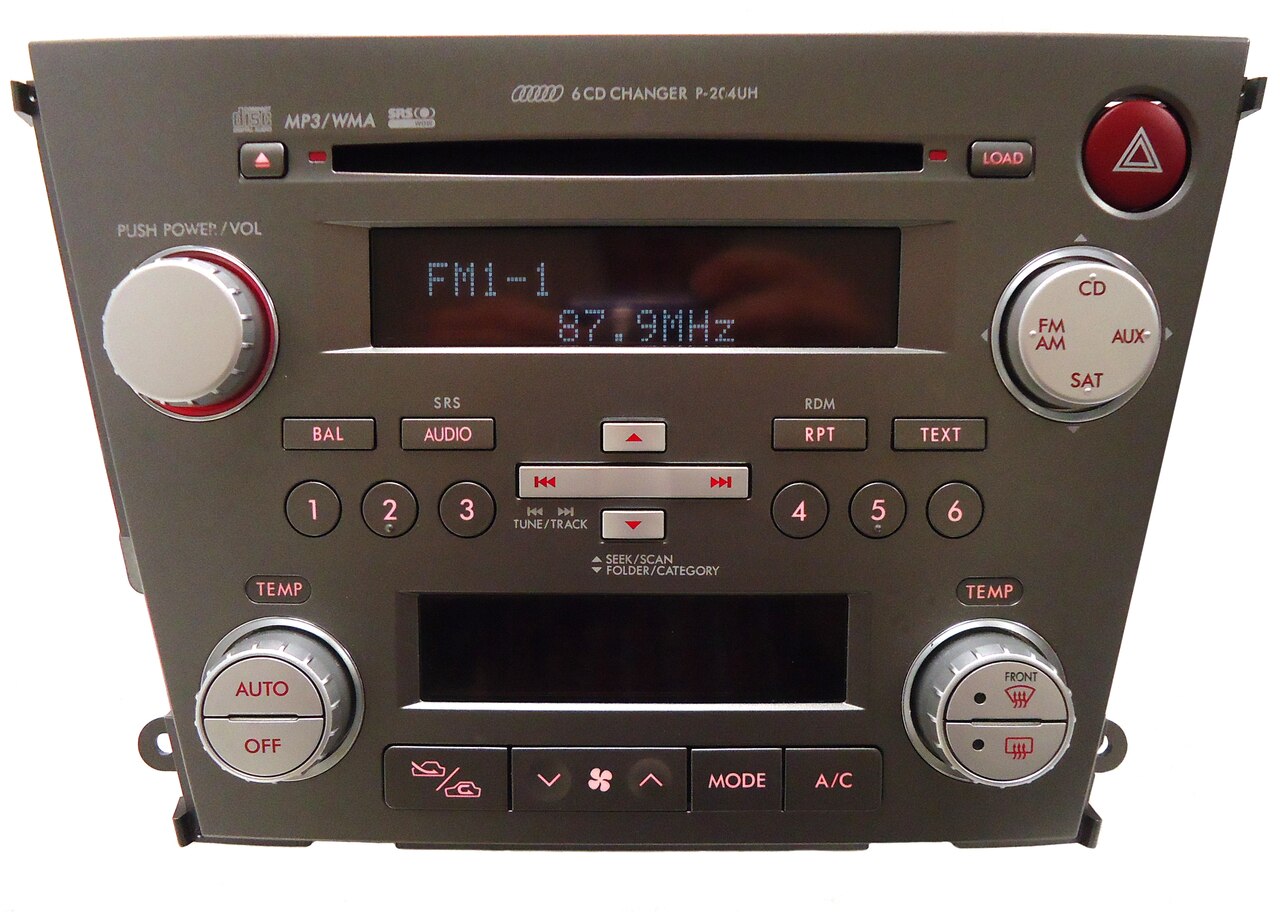 Blemished 2007 - 2008 Subaru Legacy OEM AM FM Radio MP3 6 CD Player Receiver P-204UH