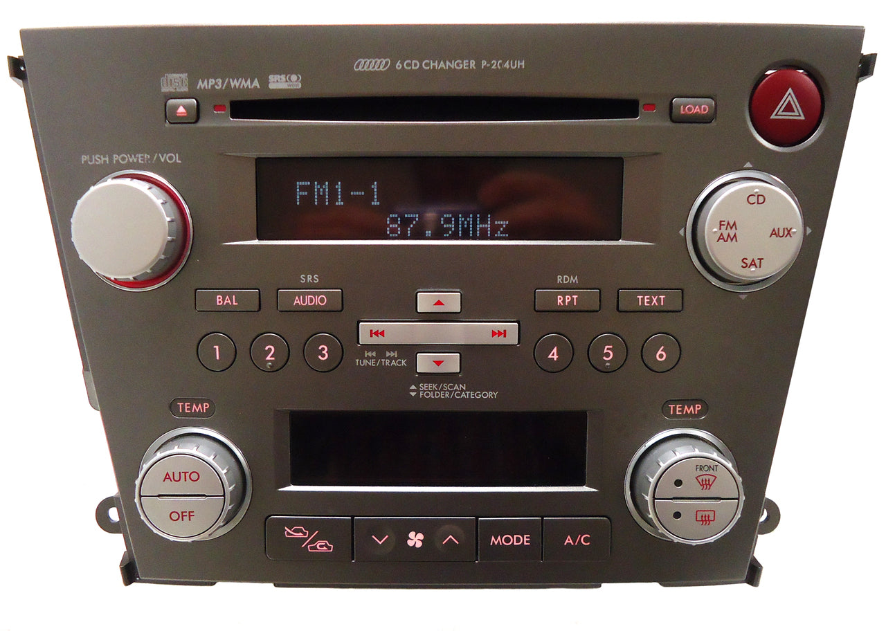 2007 - 2008 Subaru Legacy OEM AM FM Radio MP3 6 CD Player Receiver P-204UH