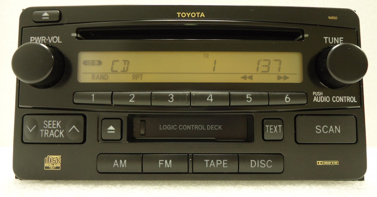 2003 - 2011 Toyota OEM Radio CD Player Cassette Tape Cassette Deck Player 16850