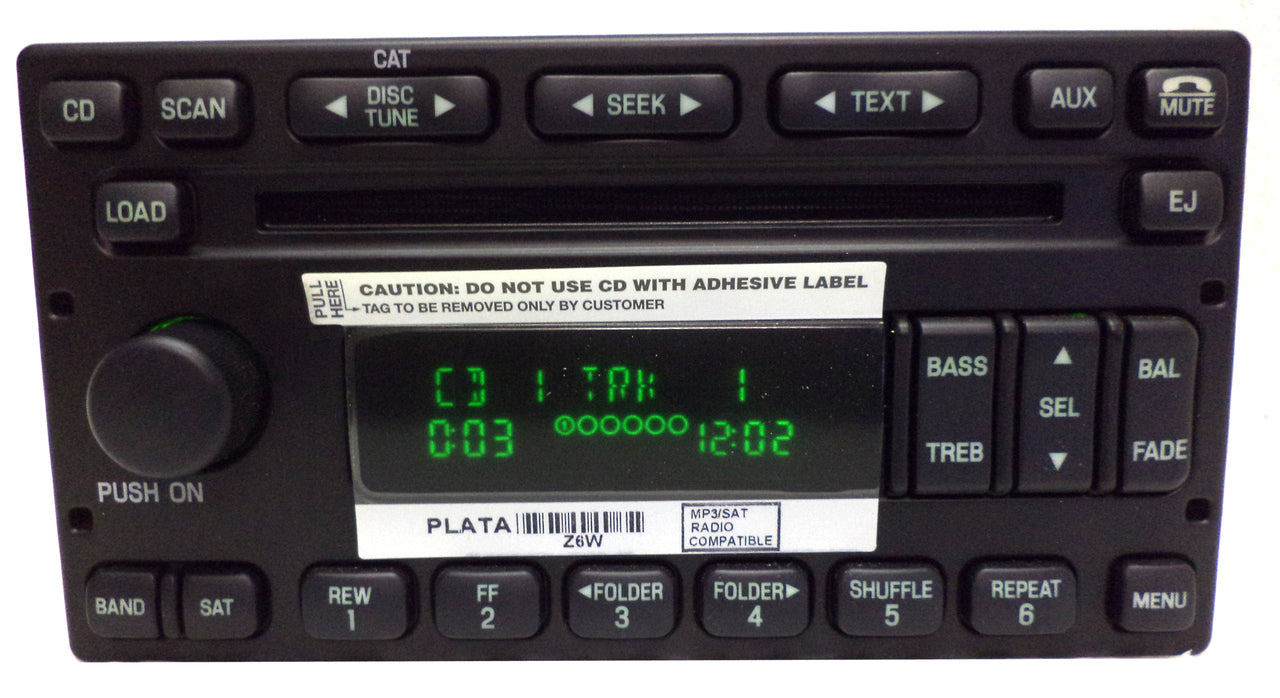 2003 - 2007 6L8T-18C815-FD FORD MERCURY Audiophile 6 CD Radio Player