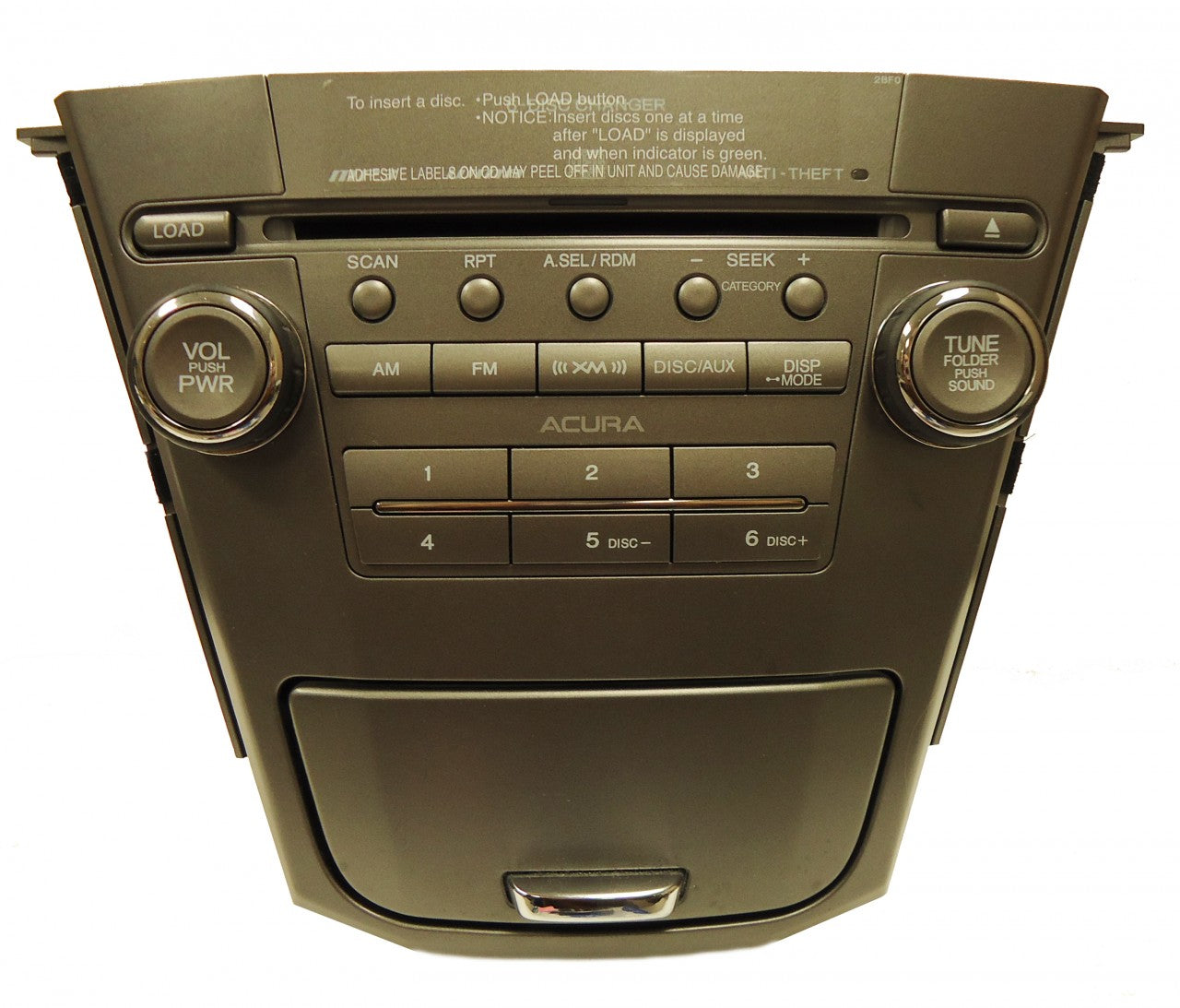 2007 2008 2009 ACURA MDX Radio and 6 CD Changer MP3 Satellite 2BF0