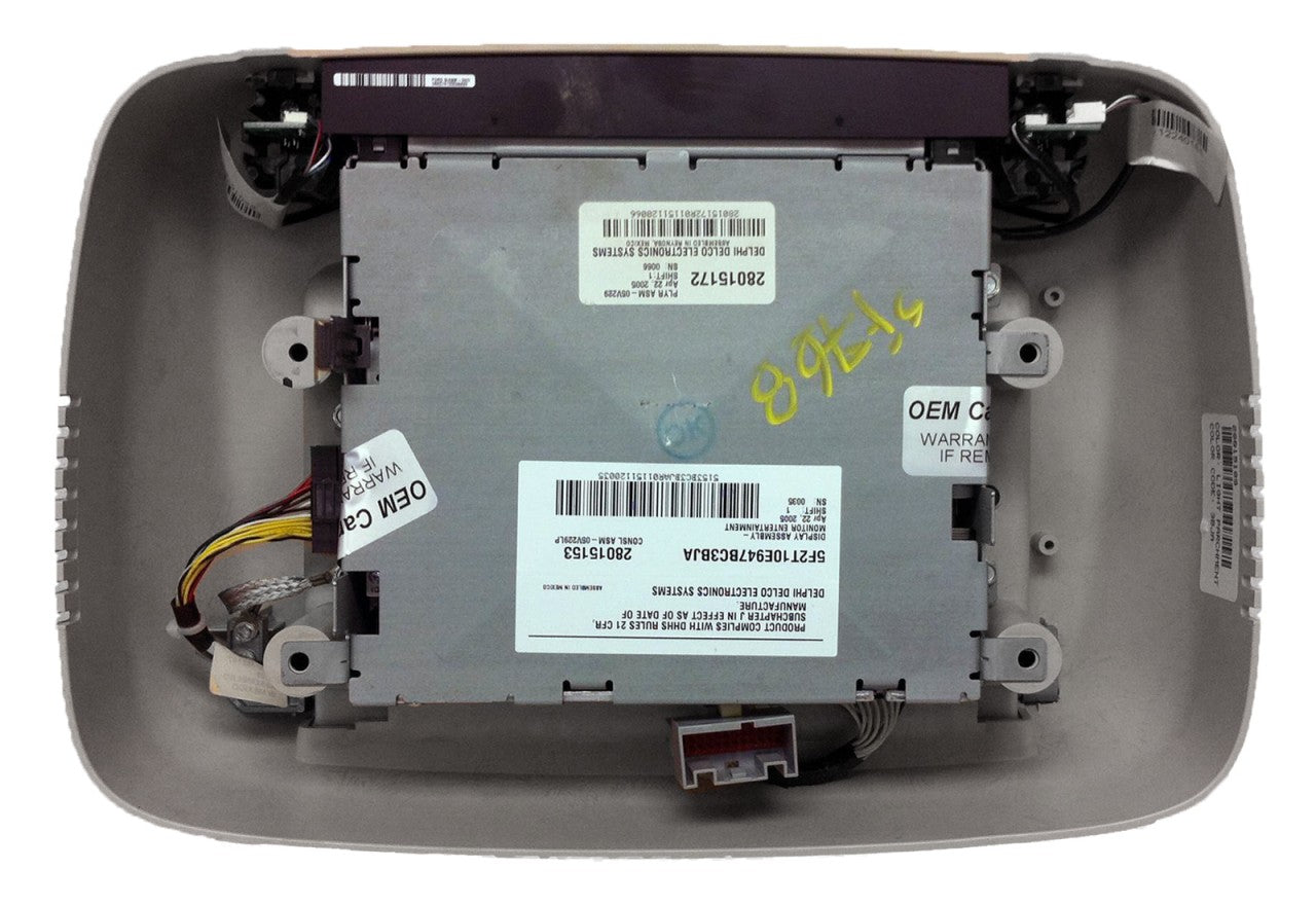 FORD Freestar MERCURY Monterey DVD Player LCD Display Screen Monitor Entertainment System OEM 2004 2005 2006 2007 34N1 DOVE GRAY GREY