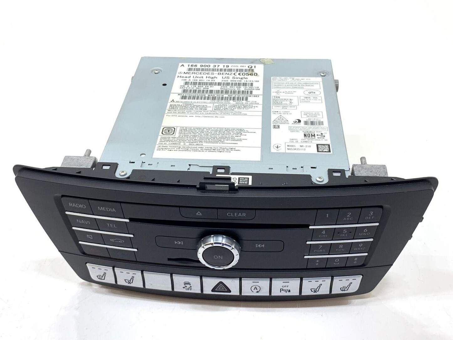 2016 - 2019 Mercedes GLE-Class OEM Navigation AM FM Radio Receiver w/ Climate Control Buttons