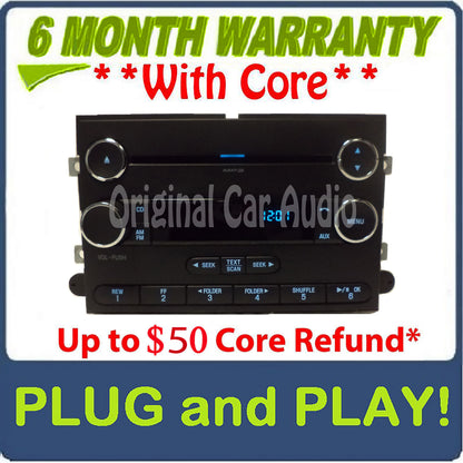2011 - 2015 Ford Super Duty F250 F350 OEM Single CD AM FM Sat Radio BLUE DATA