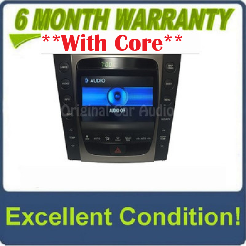 2007 - 2009 Lexus GS430 GS350 Navigation Information Display Screen Climate Controls