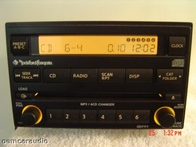 NEW NISSAN 05 06 07 08 Xterra Frontier Rockford Fosgate RDS Radio 6 MP3 CD Changer Ni172