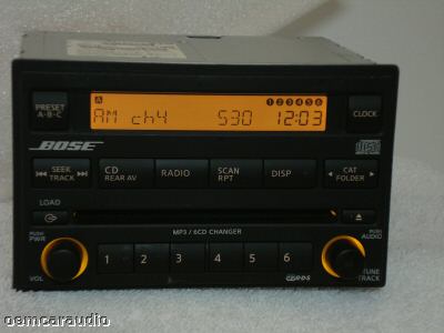 2005 2006 2007 Nissan Pathfinder Bose Radio MP3 & 6 CD Changer