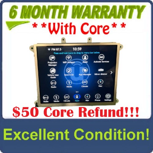 2018 - 2022 Jeep Grand Cherokee OEM AM FM Display Screen