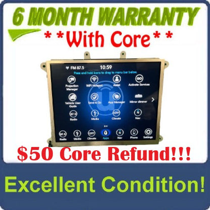 2018 - 2022 Jeep Grand Cherokee OEM AM FM Display Screen