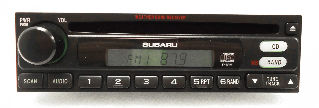 SUBARU Factory(OEM) Radio and CD Player Stereo Weatherband Legacy Forester Impreza OUTBACK 86201AE28A P125 1997 1998 1999 2000 2001 2002 2003