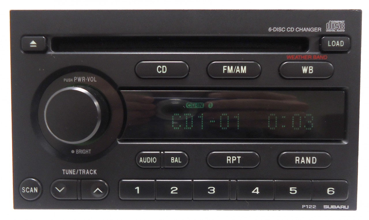 Subaru Radio 6 Disc CD Changer P122 Weather Band Receiver