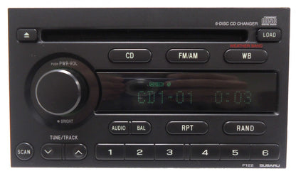 Subaru Radio 6 Disc CD Changer P122 Weather Band Receiver