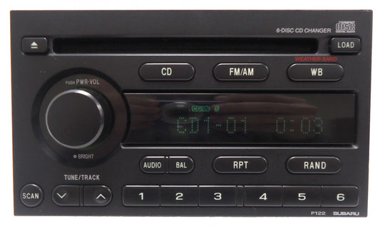 Subaru Radio 6 Disc CD Changer P122 Weather Band Receiver