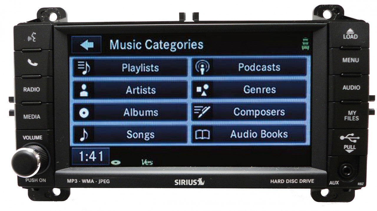 2011 2012 2013 JEEP Grand Cherokee OEM RBZ MyGig Sirius Satellite Radio Stereo CD MP3 DVD Aux Player
