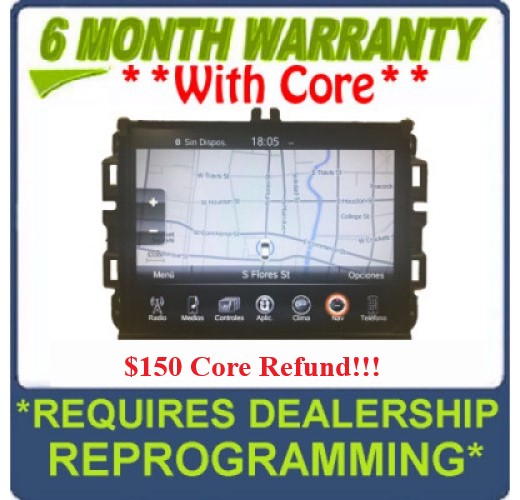 2016 - 2017 Dodge Jeep Ram OEM Media UConnect Touch Screen Receiver Mexico Only