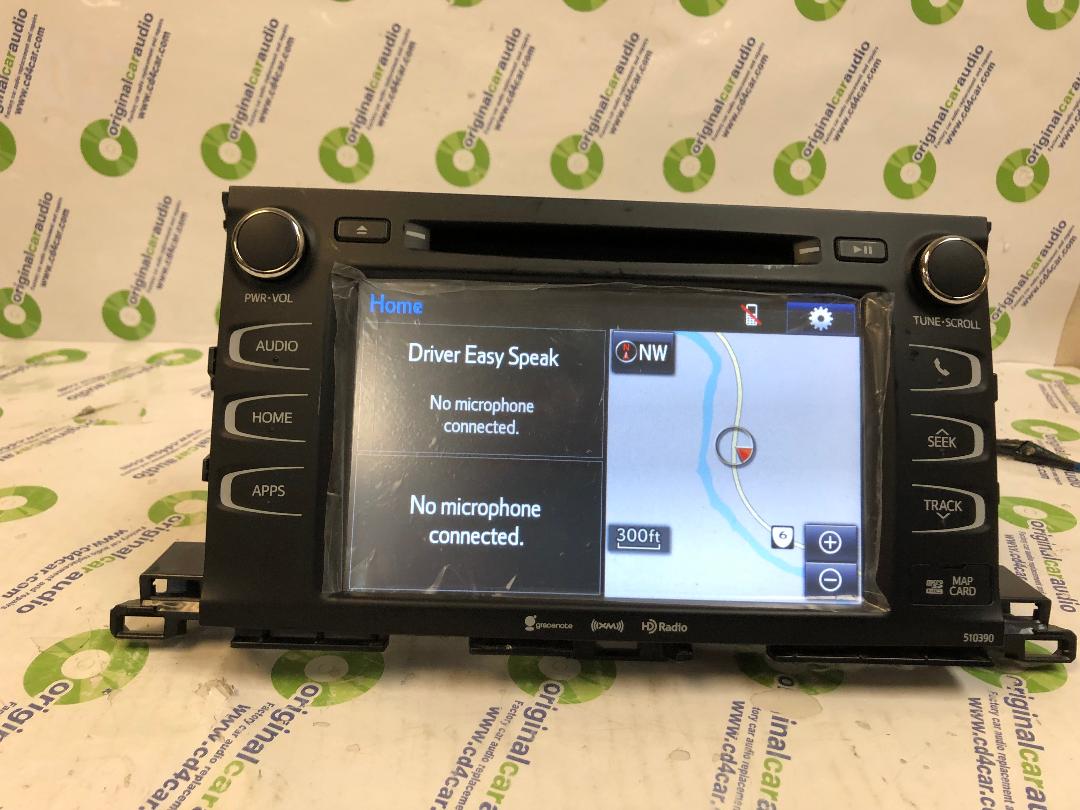 Refurbished 2014 - 2019 TOYOTA Highlander Gracenote Multi Media Navigation Entune APPS Touchscreen Radio