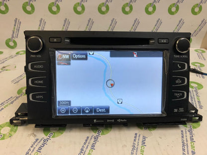 Refurbished 2014 - 2019 TOYOTA Highlander Gracenote Multi Media Navigation Entune APPS Touchscreen Radio
